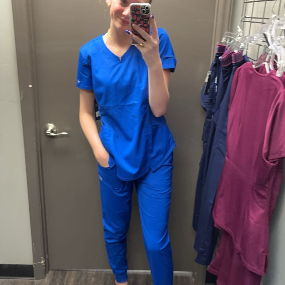 Blue Women's Cherokee Scrub Set